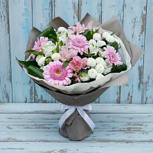 Букет цветов из:  Герберы, Альстромерии и Хризантемы в Уруссу