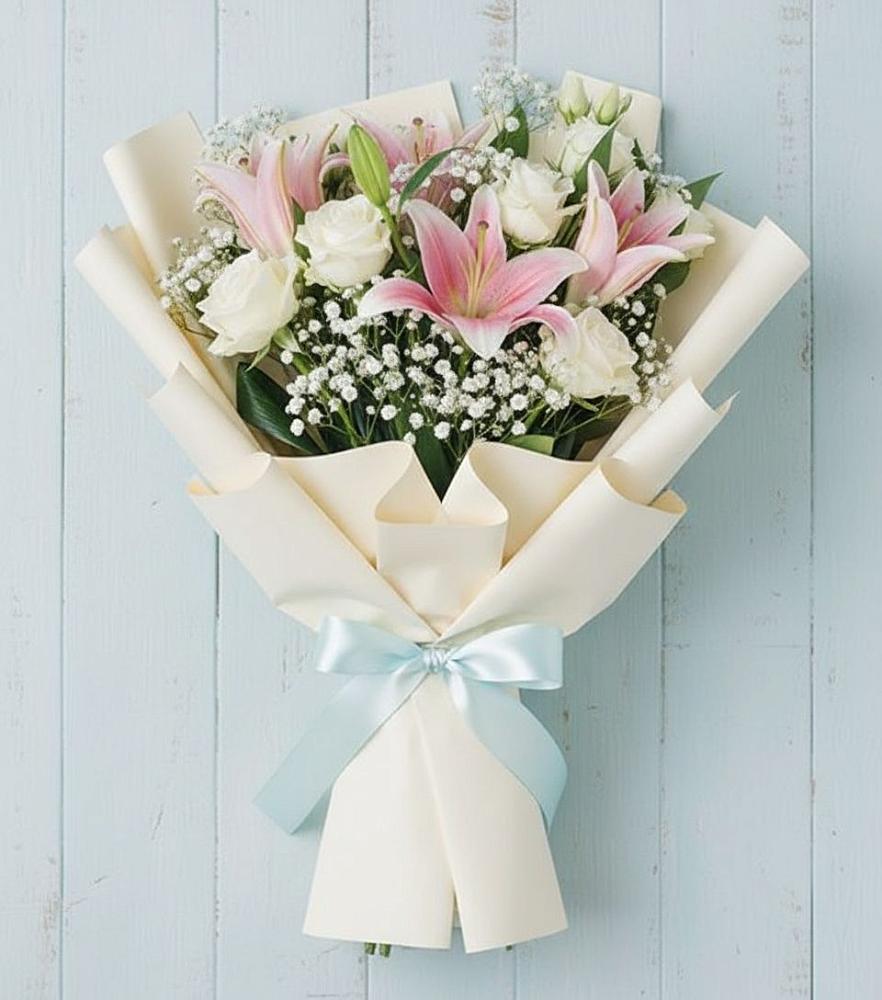 Букет цветов из: Лилии в Уруссу