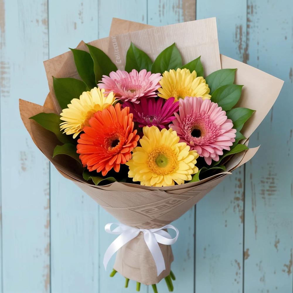 Букет цветов из: Герберы в Уруссу
