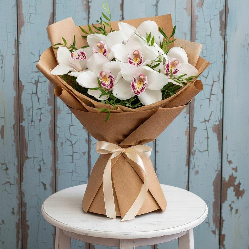 Букет цветов из: Орхидеи и Розы в Уруссу