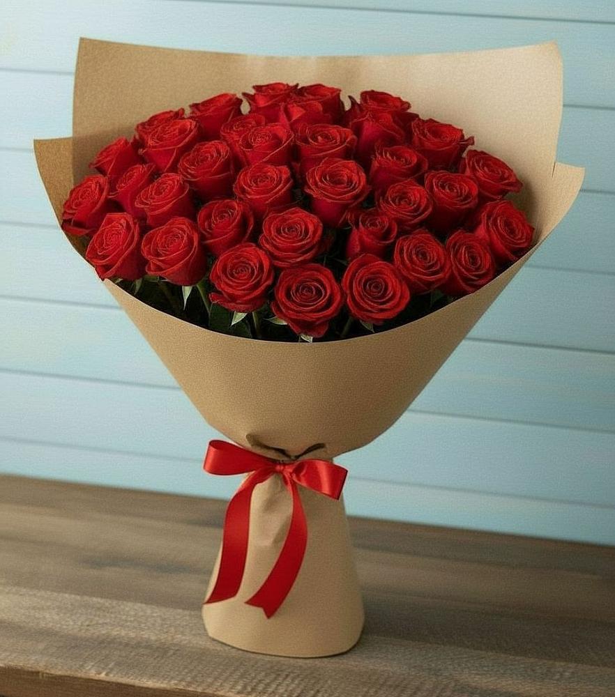 Букет Красные розы Милано в Уруссу