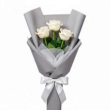 Букет 3 белые розы #REPLACE_PRED# Уруссу