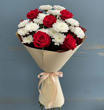 Букет цветов из:  Розы и Хризантемы в Уруссу