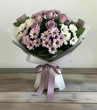 Букет цветов из:  Хризантемы и Розы в Уруссу