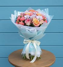 Букет цветов из:  Хризантемы и Розы в Уруссу