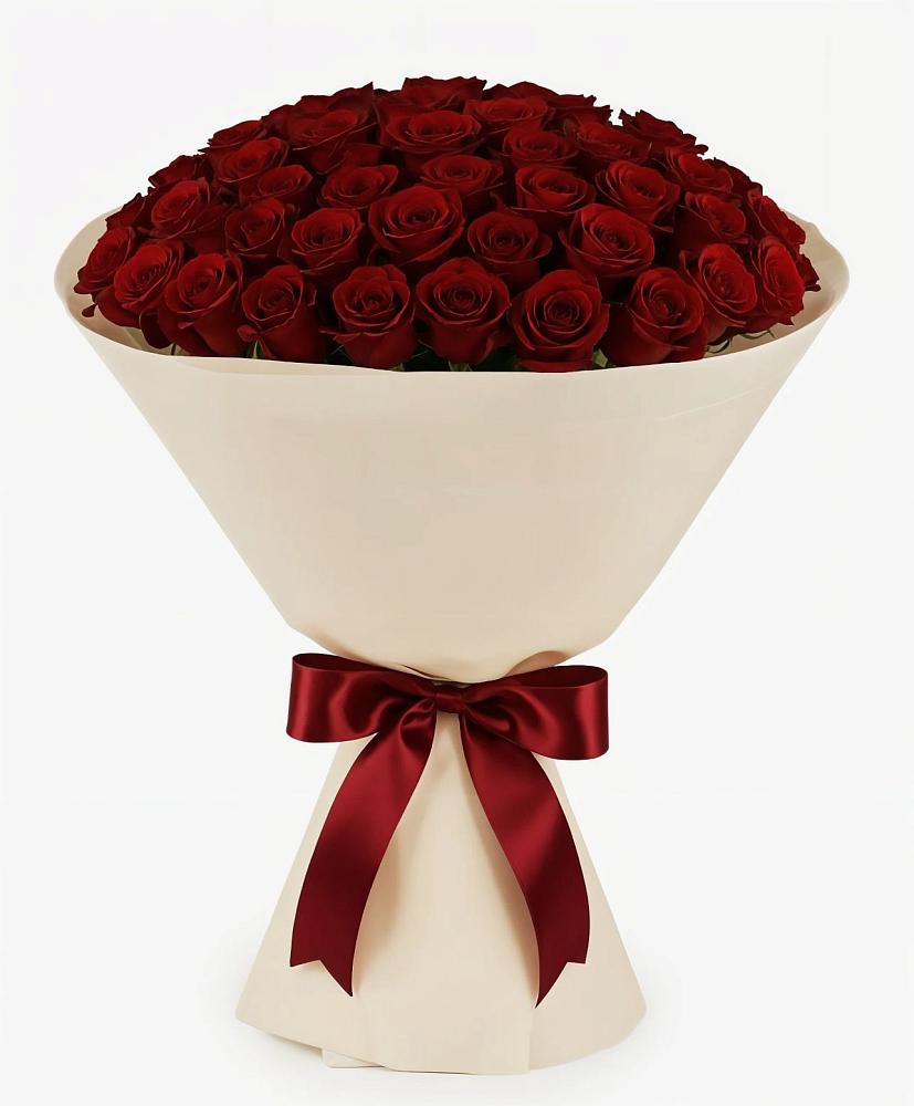 Букет 101 Бордовая роза Блэк Бакарра в Уруссу